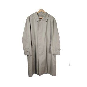 VTG Burberry Mens Beige Camden Coat Sz 50S Nova Check Plaid Wool Liner Old Money